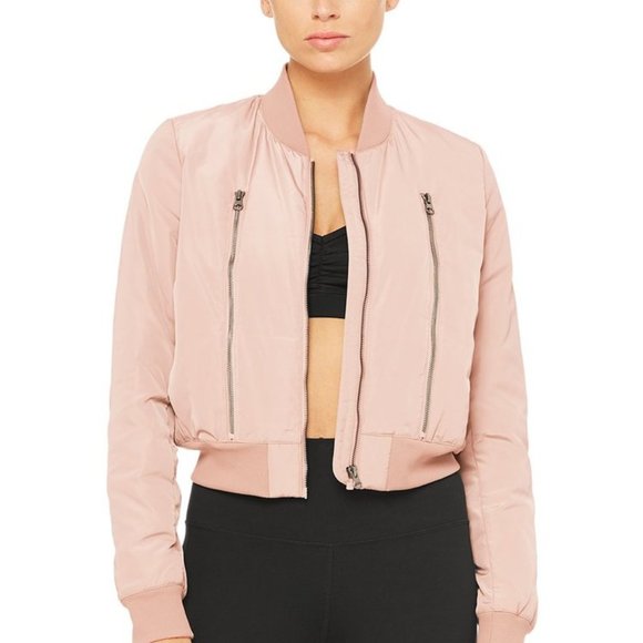 ALO Yoga Jackets & Blazers - Alo Yoga OFF-DUTY BOMBER JACKET - Pink